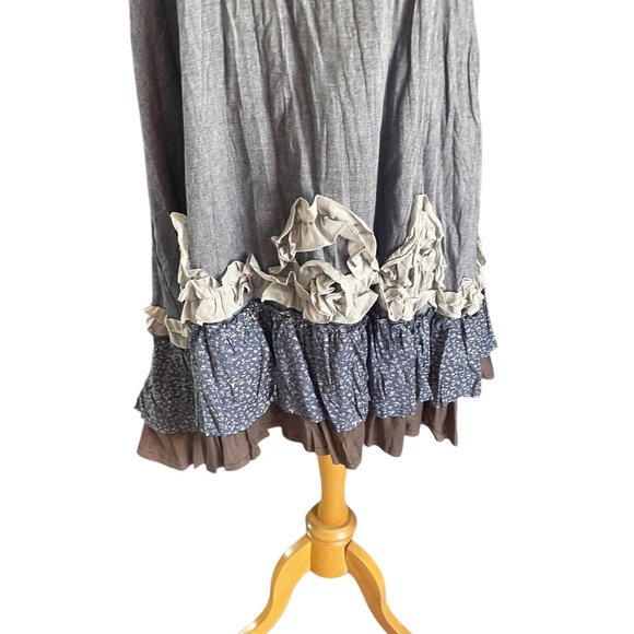 NWT RYU Mod Cloth Layered Tiere Women's Pullover Blue Sleeveless Dress, Large - Picture 9 of 10